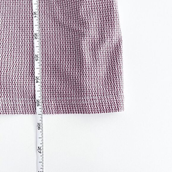 Ted Baker Mens Geometric Short Sleeve Pocket Cotton Polo Shirt Maroon Size XL - Picture 6 of 6